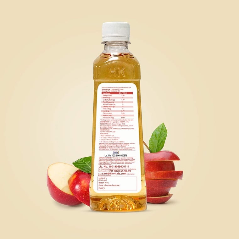 3 - HK Vitals Apple Cider Vinegar with Mother by Healthkart,  0.5 L  Unflavoured